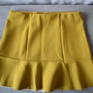 High Waist Flare Mini Skirt